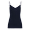 Hanro Cotton Seamless Top met Spaghettibandjes Deep Navy