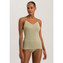 Hanro Cotton Seamless Top met Spaghettibandjes Moss Green