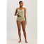 Hanro Cotton Seamless Top met Spaghettibandjes Moss Green