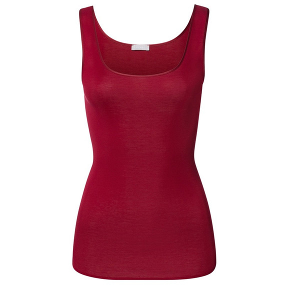 Hanro Cotton Seamless Tanktop Red Dahlia