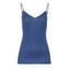 Hanro Cotton Seamless Padded Spaghetti Top True Navy