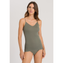 Hanro Cotton Seamless Top met Spaghettibandjes Antique Green