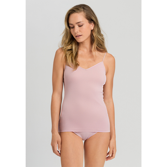 Hanro Cotton Seamless Top met Spaghettibandjes Pale Pink