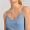 Hanro Cotton Seamless Top mit Spaghettiträgern Blue Moon
