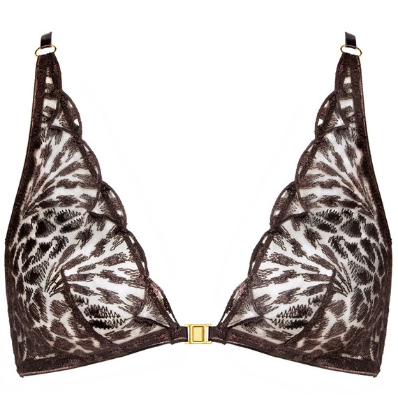 Aubade Crazy In Love Bralette Satin Brown