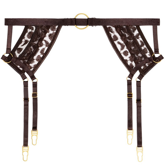 Aubade Crazy In Love Jarretels Satin Brown