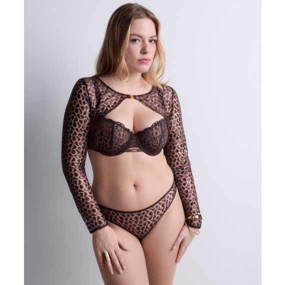 Aubade Crazy In Love Top Satin Brown