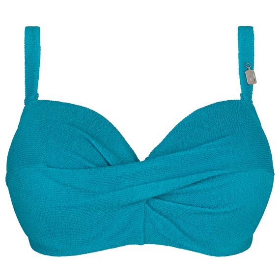Annadiva Swim Crible Bandeau Bikini Oberteil Petrol