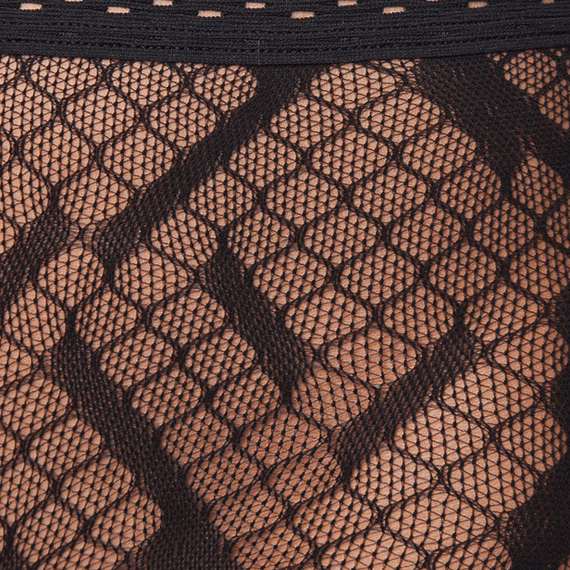 Wolford Crossband Net Panty Black