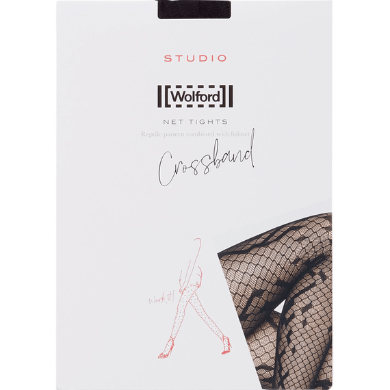 Wolford Crossband Net Panty Black