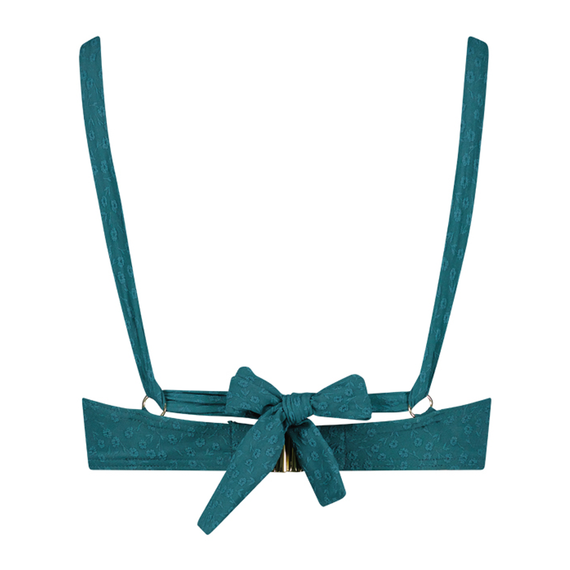Cyell Flora Teal Halter Bikinitop