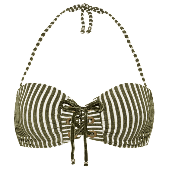 Beachlife Cypress Stripe Bandeau Bikinitop