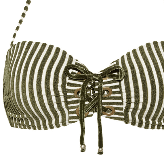 Beachlife Cypress Stripe Bandeau Bikinitop