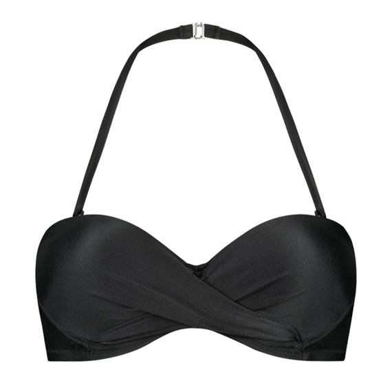 Beachlife Dark Grey Bandeau Bikini Oberteil