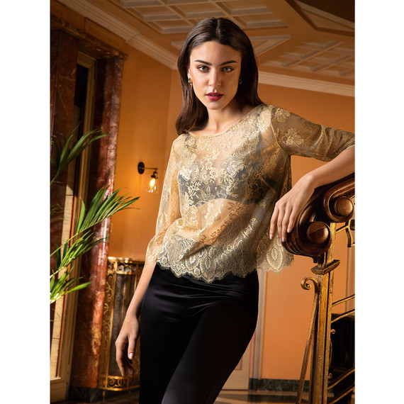 Lise Charmel Déesse En Glam Kanten Top Or Glamour