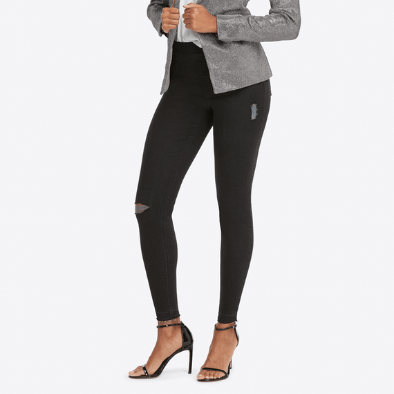 Spanx Distressed Denim Legging Vintage Black