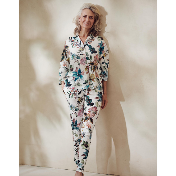 Essenza Dionne Fauve Pyjamashirt Antique White