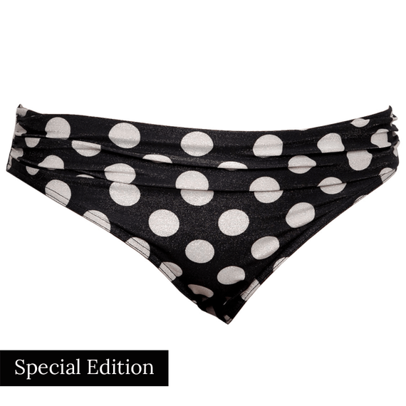 Diva Dot Bikinihose mit Plisséebündchen