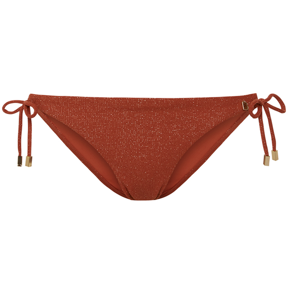 Earthy Shimmer Bikini Hose mit Seitlichen Bändern