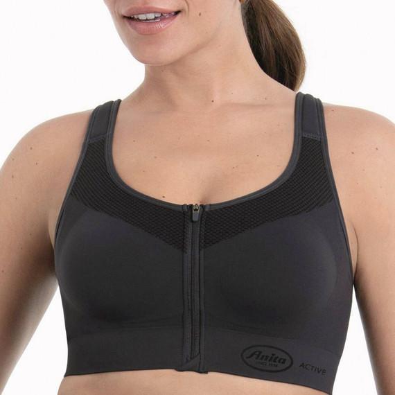 Anita Active Easymove Zip Sport BH Carbon Grey