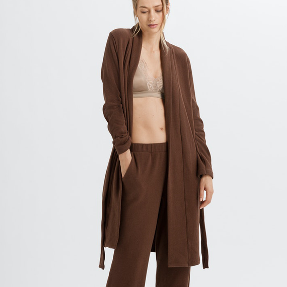 Hanro Easy Wear Badjas Dark Brown