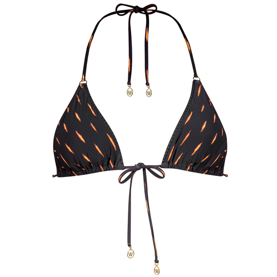 Watercult Eclectic Flames Triangle Bikinitop Burned Black