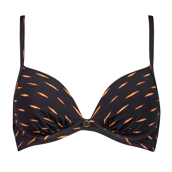 Watercult Eclectic Flames Voorgevormde Bikinitop Burned Black
