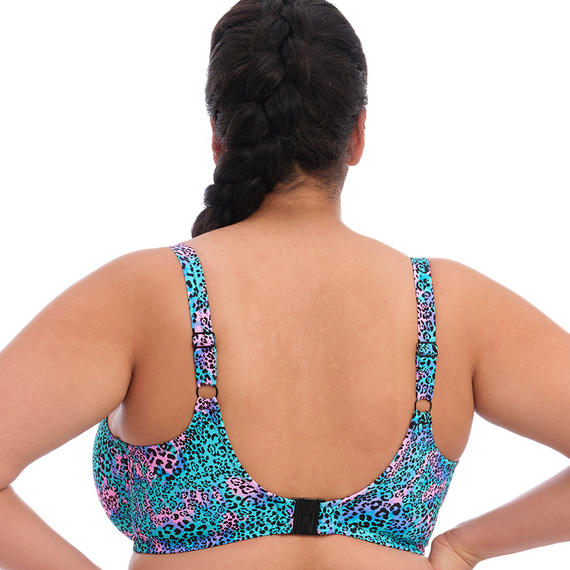 Elomi Electric Savannah Plunge Bikini Oberteil Leopard