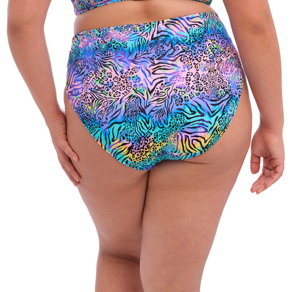 Elomi Bademode Electric Savannah Plunge Hohe Bikini Hose Zebra 
