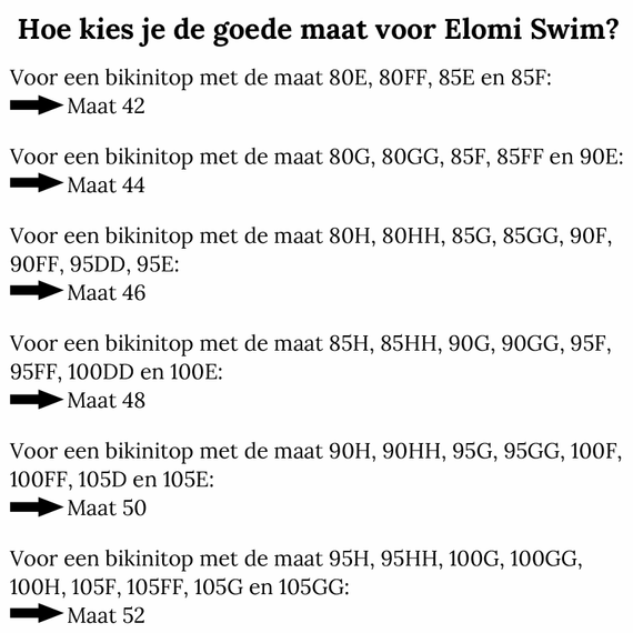 Elomi Swim Maattabel Badpak