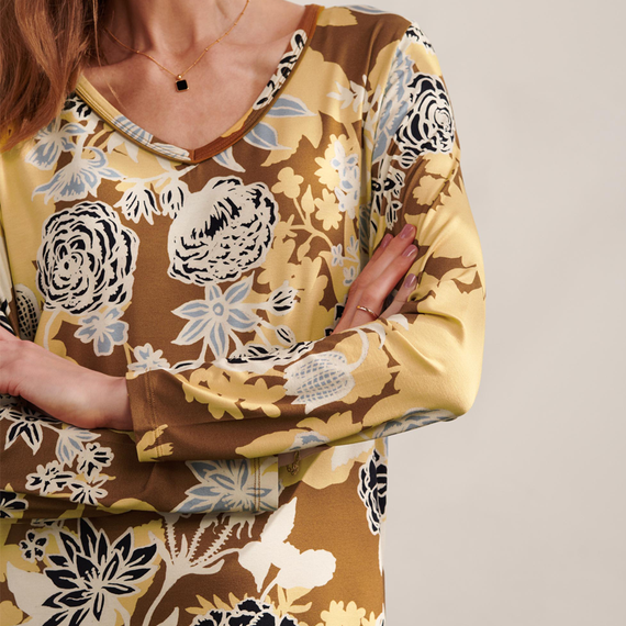 Essenza Emmy Flore Nachtjurkje Bronze Brown