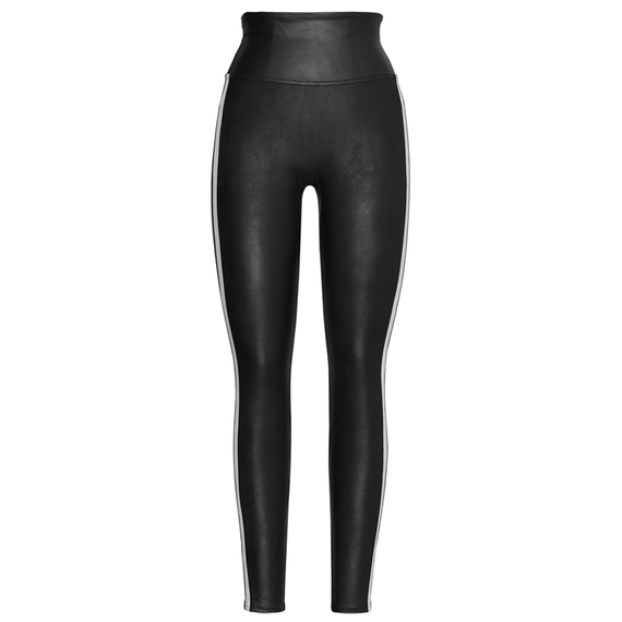 Spanx Faux Leather Side Stripe Legging Very Black
