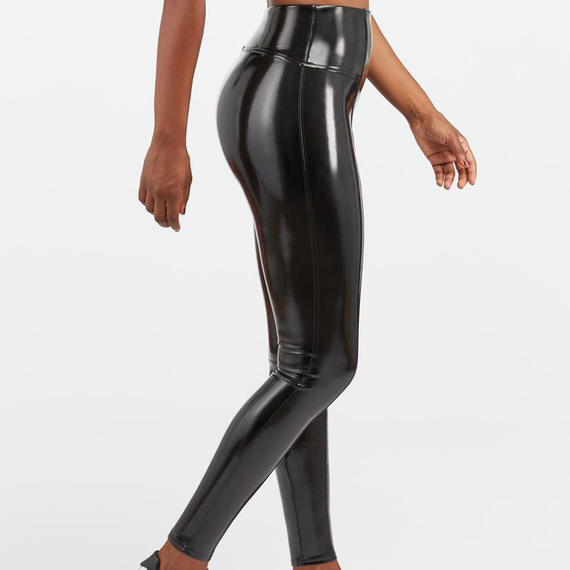 Spanx Patent Leather Leggings Black 