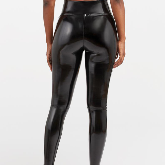Spanx Patent Leather Leggings Black 