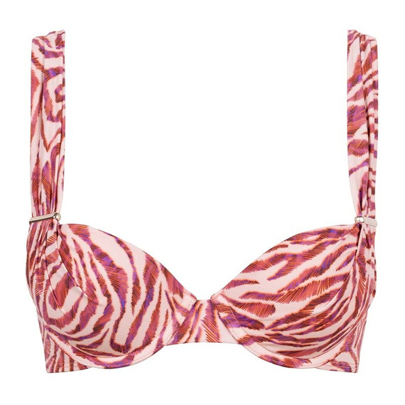 Aubade Badmode Feline Energy Voorgevormde Bikinitop Pink Tiger