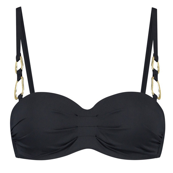 Beachlife Femme Noir Bandeau Bikinitop