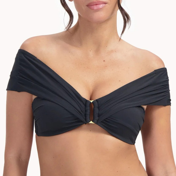 Cyell Femme Noir Off Shoulder Bikinitop