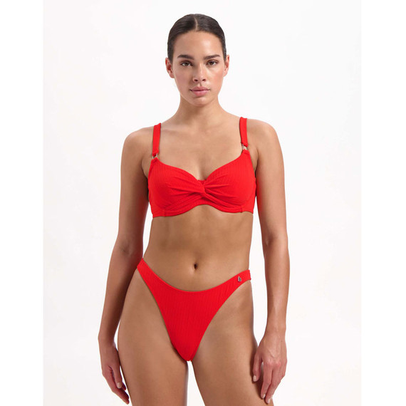Beachlife Fiery Red Bandeau Bikinitop