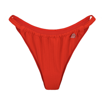 Fiery Red High Leg Bikini Hose