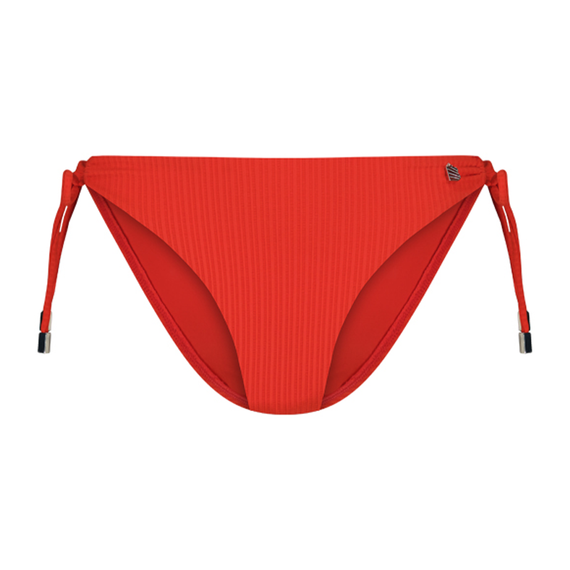 Beachlife Fiery Red Bikini Hose mit Seitlichen Bändern