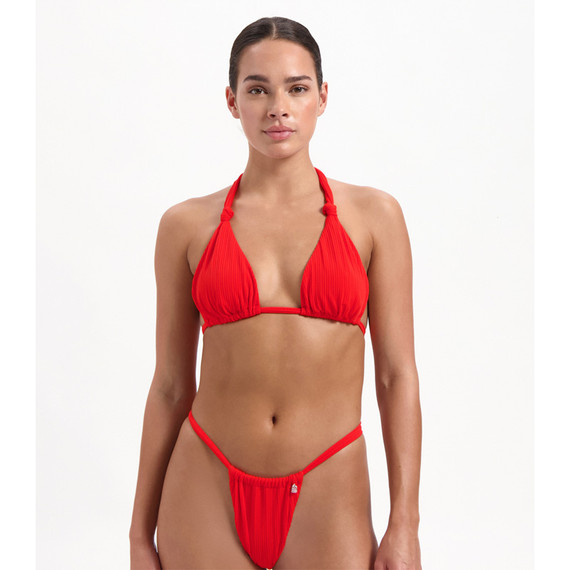 Beachlife Fiery Red Triangle Bikinitop