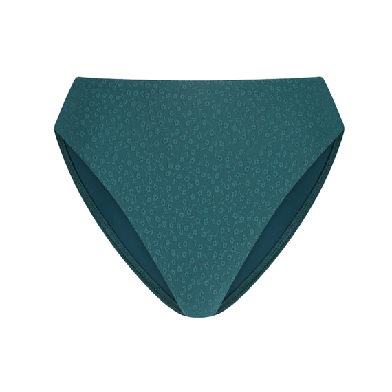 Cyell Flora Teal Hoog Bikinibroekje