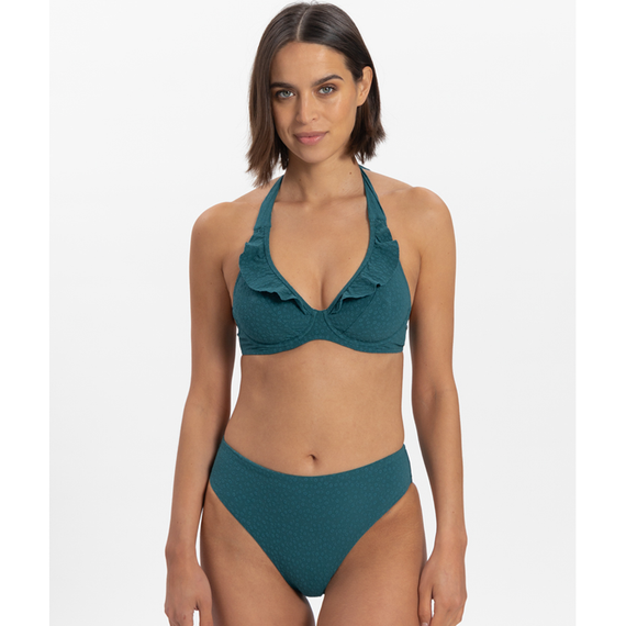 Cyell Flora Teal Hoog Bikinibroekje