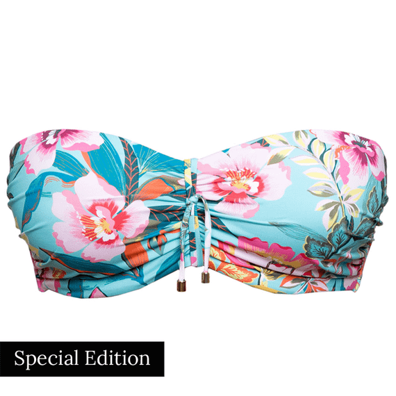 Flower Riviera Bandeau Bikinitop