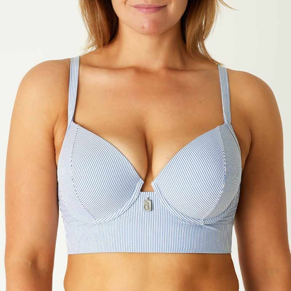 Annadiva Swim French Souvenir Longline Bikinitop Blue