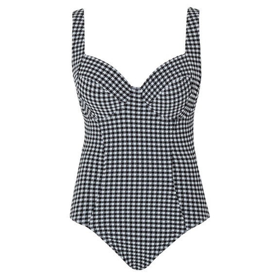Panache Swim Gingham Badpak Black Gingham