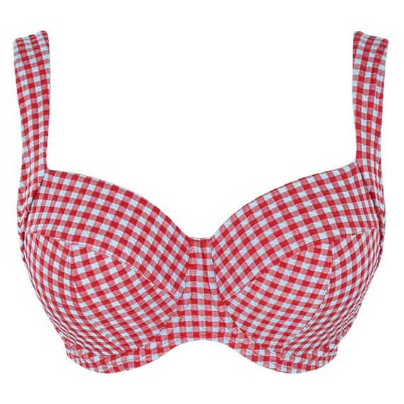 Panache Swim Gingham Full Cup Bikinitop Red Gingham