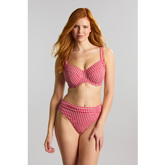 Panache Swim Gingham Hoog Bikinibroekje Red Gingham