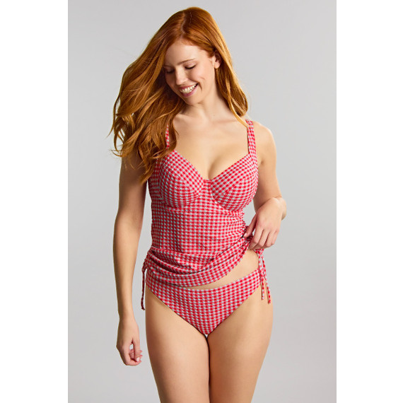 Panache Swim Gingham Tankinitop Red Gingham