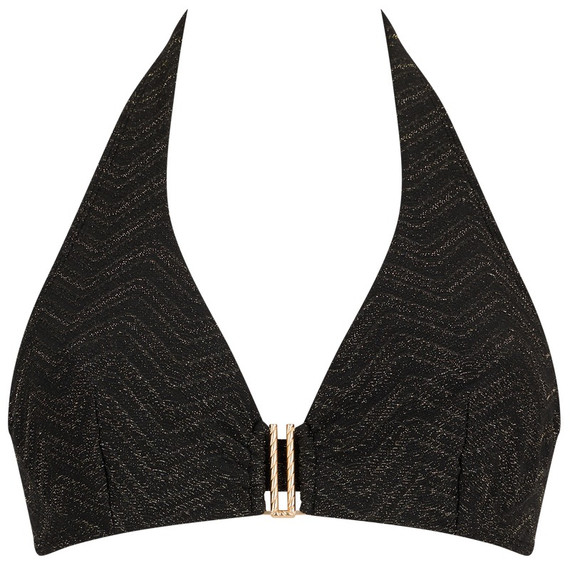 Aubade Badmode Golden Horizon Halter Bikinitop Black